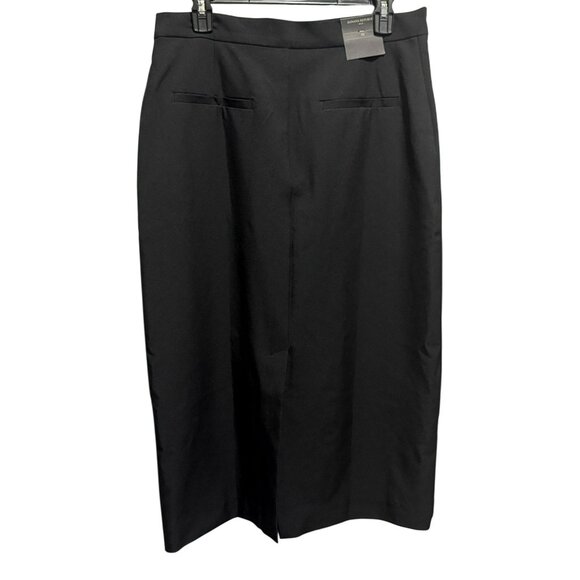 Banana Republic Black Tailored Lined Straight Midi Skirt Sz 10 Career Office NEW - Picture 3 of 6